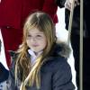 La princesse Alexia des Pays-Bas aux sports d'hiver en famille à Lech (Autriche) le 22 février 2016. La fille du roi Willem-Alexander et de la reine Maxima s'est cassé la jambe droite le 27 février et a dû être opérée du fémur.