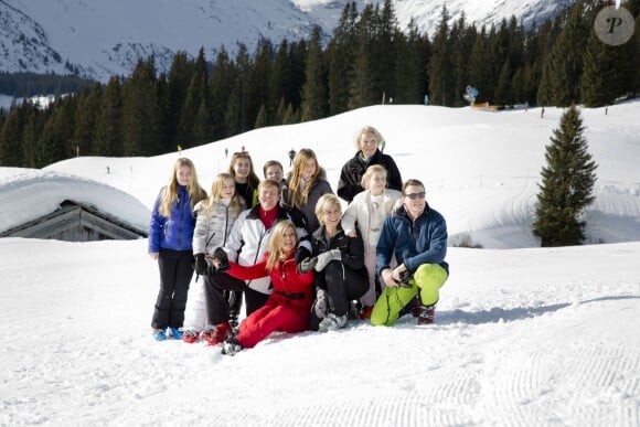 La famille royale des Pays-Bas aux sports d'hiver à Lech (Autriche) le 22 février 2016.