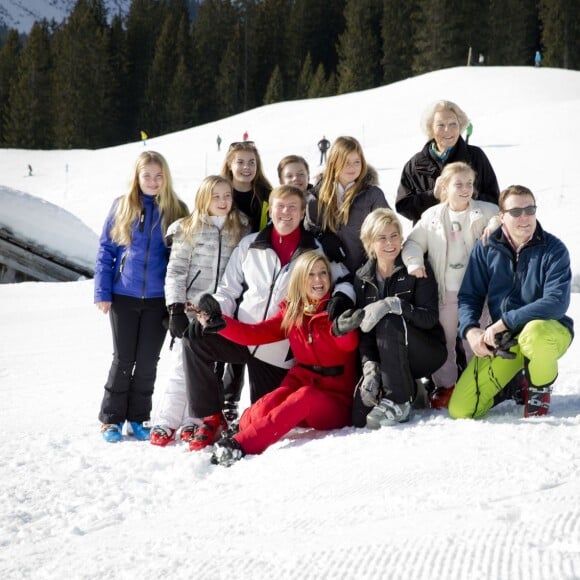 La famille royale des Pays-Bas aux sports d'hiver à Lech (Autriche) le 22 février 2016.