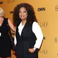 Oprah Winfrey à la présentation de l'émission "Belief" à New York, le 14 octobre 2015