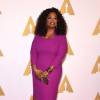 Oprah Winfrey lors de la réception pour les nominés aux Oscars à l'hôtel Hilton à Los Angeles. Le 2 février 2015