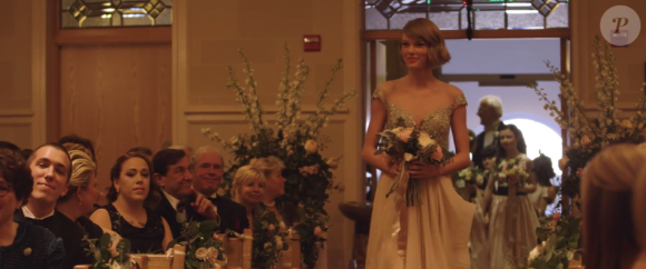 Taylor Swift lors du mariage de sa meilleure amie d'enfance Britany LaManna. Image extraite d'une vidéo publiée sur Vimeo, le 20 février 2016.