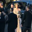 Exclusif - Taylor Swift demoiselle d'honneur au mariage de sa meilleure amie d'enfance, Britany Maack, avec qui elle a grandi en Pennsylvanie, le 20 février 2016. Les deux amies portent des robes de la designer Reem Acra.
