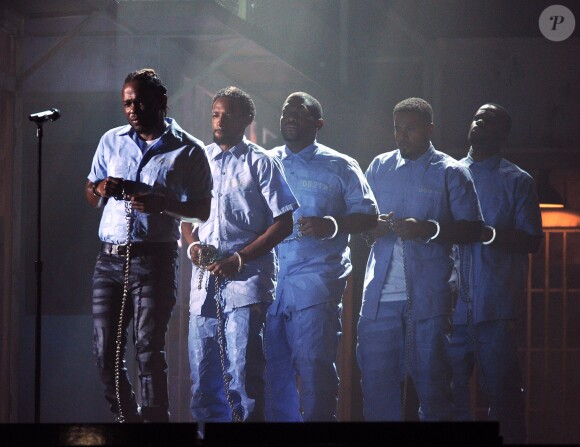 Kendrick Lamar lors des 58e Grammy Awards au Staples Center. Los Angeles, le 15 février 2016.