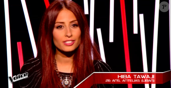 Hiba Tawaji dans The Voice 2015 sur TF1, le samedi 24 janvier 2015
