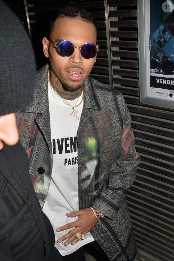 Chris Brown - Arrivée des people au défilé de mode Givenchy collection prêt-à-porter Automne Hiver 2016/2017 lors de la fashion week à Paris, le 6 mars 2016. © CVS/Veeren/Bestimage