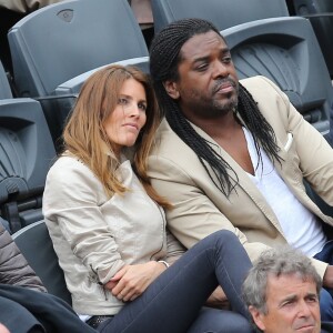 Anthony Kavanagh et Alexandra dans les tribunes des Internationaux de France de tennis de Roland Garros à Paris. Le 31 mai 2015