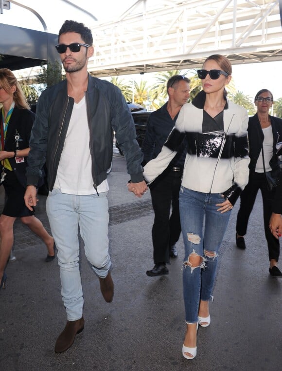 Cheryl Cole et son mari Jean-Bernard Fernandez-Versini quittent Cannes, le 16 mai 2015