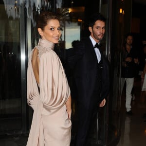 Cheryl Fernandez-Versini (Cheryl Cole) et son mari Jean-Bernard Fernandez-Versini rentrent à l'hôtel Martinez après leur soirée à Cannes le 15 mai 2015, lors du 68 ème Festival International du Film de Cannes