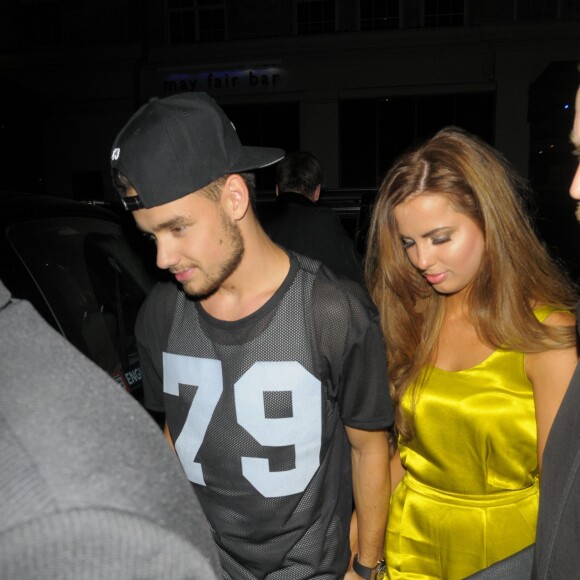 Liam Payne arrive a la boite de nuit "Funky Buddah" avec sa petite amie Sophia Smith pour celebrer son anniversaire (20 ans) a Londres, le 29 aout 2013.