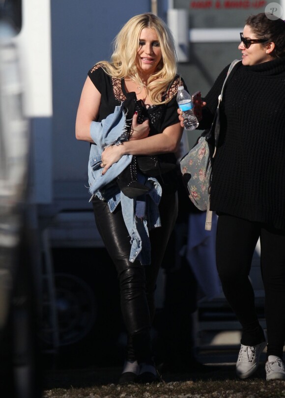 Exclusif - Kesha sur le tournage du film 'Bad Moms' à La Nouvelle-Orléans, le 13 janvier 2016