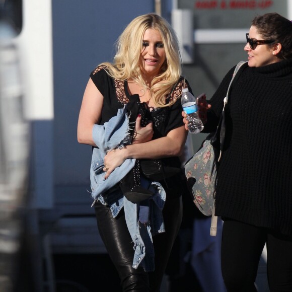 Exclusif - Kesha sur le tournage du film 'Bad Moms' à La Nouvelle-Orléans, le 13 janvier 2016