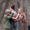 Miley Cyrus méconnaissable sur le tournage de la série de Woody Allen près de New York le 11 mars 2016.