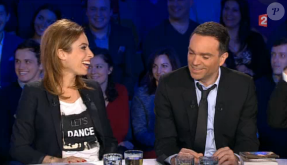 Léa Salamé et Yann Moix dans On n'est pas couché sur France 2, le samedi 12 mars 2016.