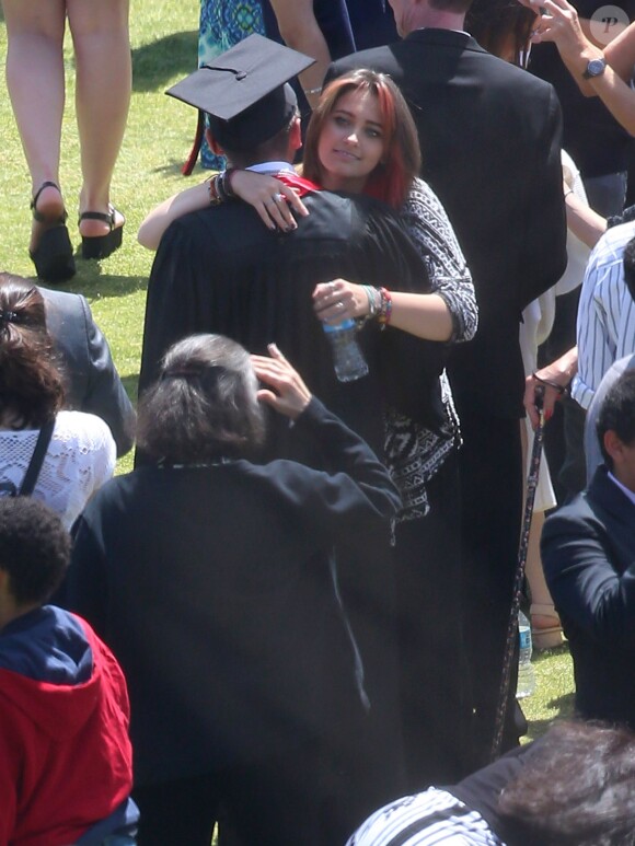 Prince Jackson et sa soeur Paris lors de la remise de diplôme de Prince de son école "Buckley High School" à Sherman Oaks, le 30 mai 2015