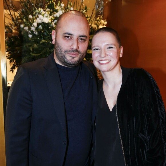 Jérôme Commandeur, Anne Sila (The Voice 4) - Cocktail de l'avant-première du film "Five" Prix Cinéma 2016 de la Fondation Barrière à l'hôtel Fouquet's Barrière à Paris, le 14 mars 2016. © Olivier Borde/Bestimage