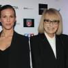 Lorie Pester et Mireille Darc, lors du gala de charité Séchez les petites larmes, aux salons Nework (Yachts de Paris), à Paris le 15 mars 2016.