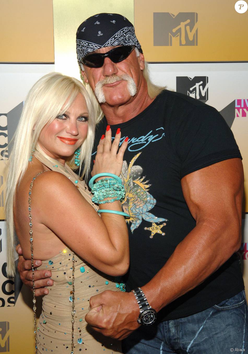 Linda Hogan et son mari Hulk Hogan lors des MTV Video Music Awards à New York, le 31 août 2006