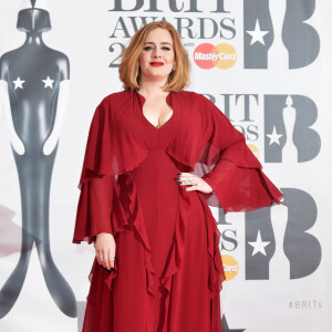 Adele - Photocall de la soirée des "BRIT Awards" à l'O2 de Londres le 24 février 2016.