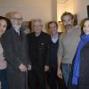 Farida Rahouadj et son mari Bertrand Blier, Pierre Arditi, Daniel Russo, Jean Dujardin et sa compagne Nathalie Péchalat - Générale de la pièce "L'être ou pas" au Théâtre Antoine à Paris le 21 mars 2016. © Coadic Guirec/Bestimage