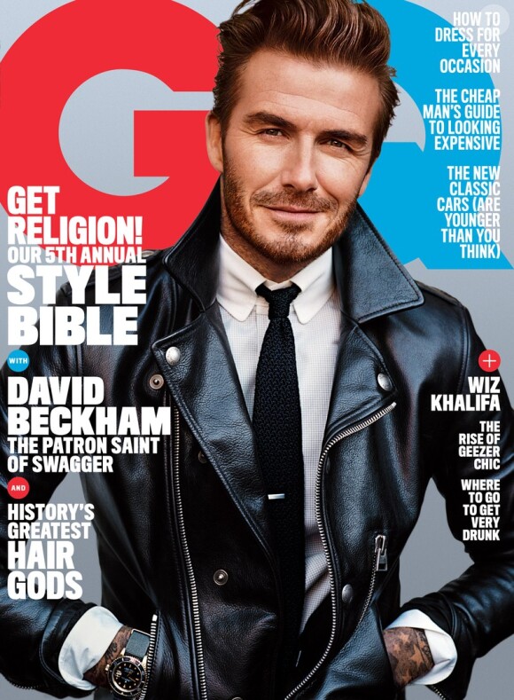 David Beckham en couverture du numéro d'avril 2016 de GQ. Photo par Alasdhair McLellan.