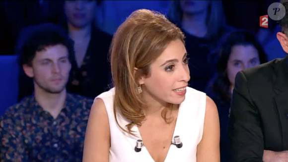 Léa Salamé fait une bourde face à Franck Gastambide. "On n'est pas couché" sur France 2, le 26 mars 2016.