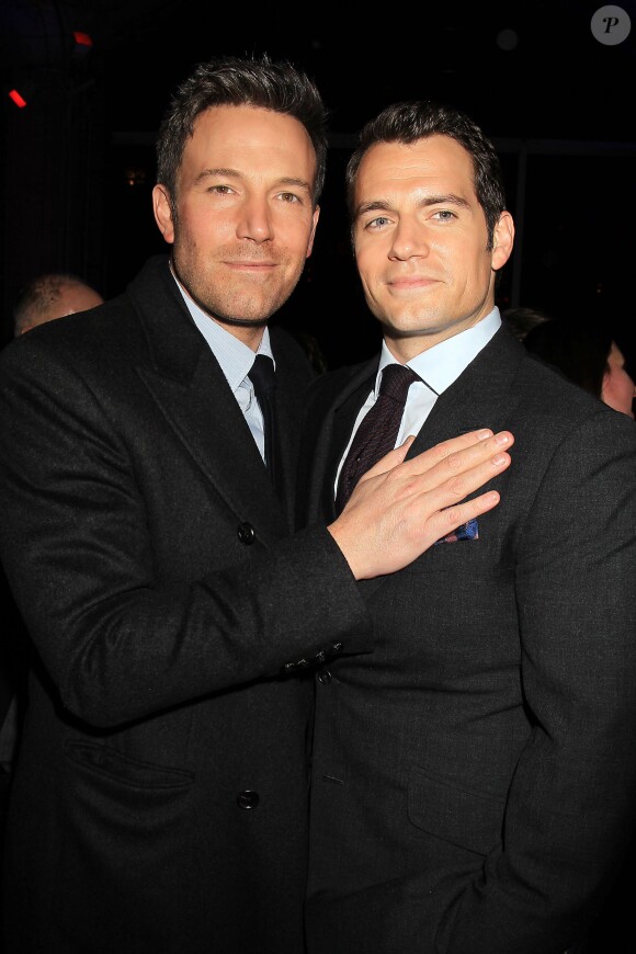 Ben Affleck et Henry Cavill à la première de Batman vs. Superman: Dawn of Justice à New York le 20 mars 2016.