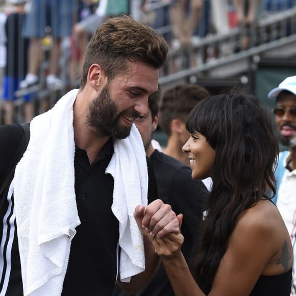 Shy'm et Benoît Paire à Miami le 25 mars 2016 après la victoire du Français contre Mikhail Youzhny.