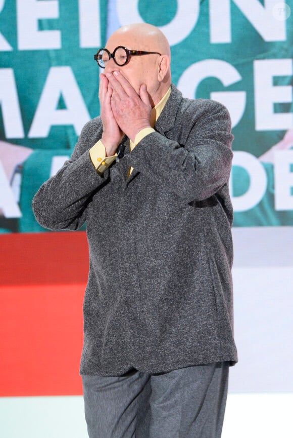 Jean-Pierre Coffe - Enregistrement de l'emission "Vivement dimanche" a Paris le 20 novembre 2013.