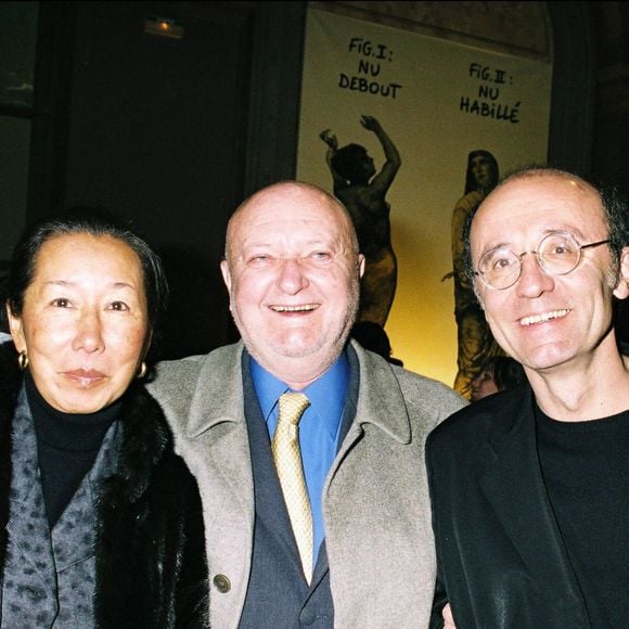 Jean-Pierre Coffe et Philippe Geluck en octobre 2003 lors du vernissage de l'exposition "Le chat s'expose aux Beaux arts".