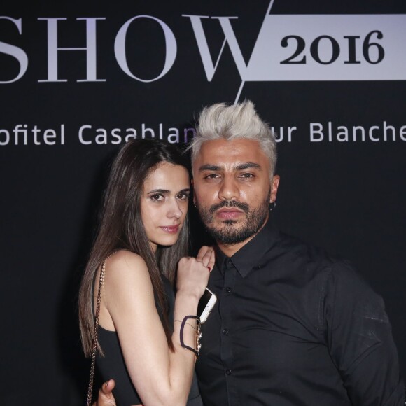 Exclusif - Kenza Cheddadi (organisatrice du Casa Fashion Show) et le chorégraphe Hakim Ghorab - 8ème édition du défilé "Casa Fashion show" à Casablanca au Maroc le 2 avril 2016. © Philippe Doignon/Bestimage