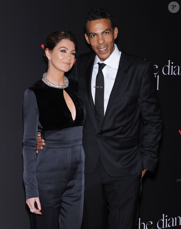 Ellen Pompeo et son mari Chris Ivery lors du premier "Bal de Diamant" à Beverly Hills. Le 11 décembre 2014. 