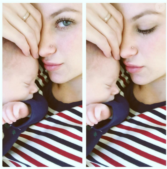 Briana Jungwirth a publié une photo d'elle avec son fils Freddie, né de sa brève idylle avec le chanteur Louis Tomlinson, sur sa page Instagram, au mois de mars 2016.