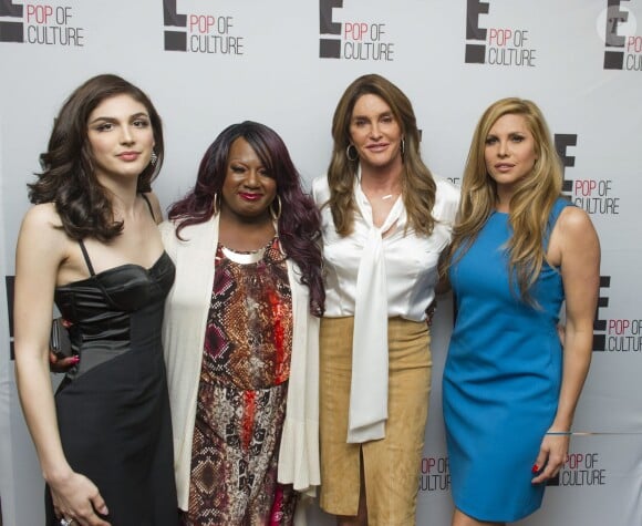 Ella Giselle, Chandi Moore, Caitlyn Jenner (Bruce Jenner) et Candis Cayne lors de la Conférence de presse pour la série "I Am Cait" à Beverly Hills. Le 15 mars 2016