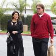 Kim Kardashian enceinte et Bruce Jenner se rendent au bureau de Kris Jenner a Los Angeles, le 19 fevrier 2013.