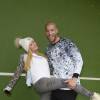 Xavier Delarue avec sa femme Tatiana Delarue au tennis club de Paris pour l'association "Enfant, Star & Match", le 11 avril 2016. © Coadic Guirec/Bestimage