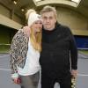 Pierre Menes et Tatiana Delarue au tennis club de Paris pour l'association "Enfant, Star & Match", le 11 avril 2016. © Coadic Guirec/Bestimage