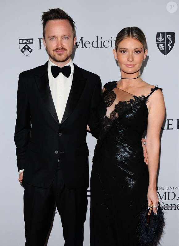 Aaron Paul, Lauren Parsekian au gala contre le cancer organisé par Sean Parker et la Parker Foundation à Los Angeles, le 13 avril 2016