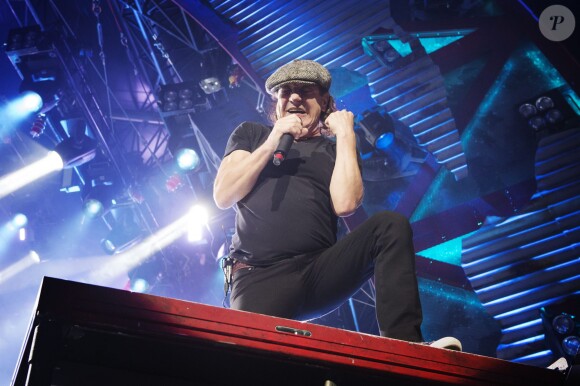 Brian Johnson et AC/DC en concert à Stockholm le 19 juillet 2015.