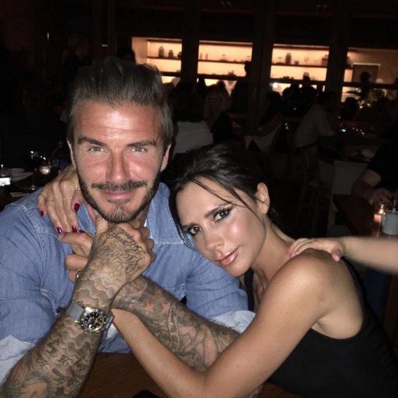 Photo de David et Victoria Beckham publiée le 17 avril 2016.