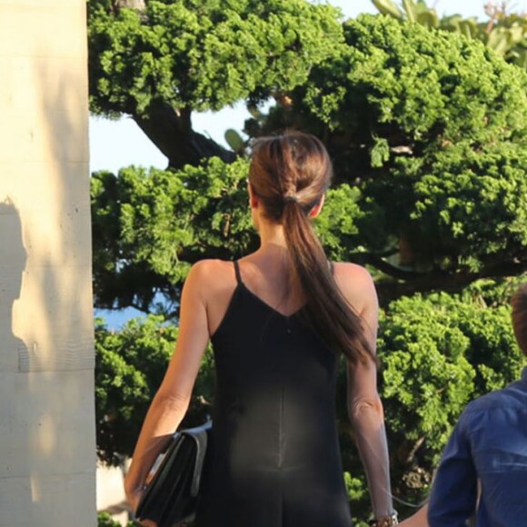 Les Beckham fêtent les 42 ans de Victoria au restaurant Nobu à Los Angeles, le 16 avril 2016.