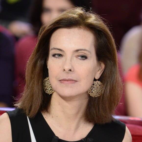 Carole Bouquet - Enregistrement de l'émission "Vivement Dimanche" à Paris, le 17 décembre 2014.