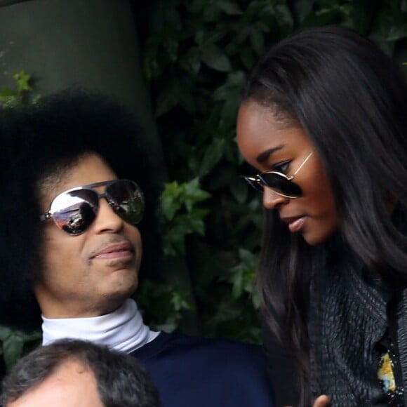 Prince et Damaris Lewis à Roland Garros le 2 juin 2014. Le couple s'est fréquenté pendant deux ans à partir de 2012.
