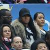 Maitre Gims et son épouse DemDem assistent à la finale de la Coupe de la Ligue PSG-LOSC au Stade de France. Saint-Denis, le 23 avril 2016. © Cyril Moreau/Bestimage