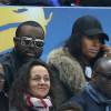 Maitre Gims et son épouse DemDem assistent à la finale de la Coupe de la Ligue PSG-LOSC au Stade de France. Saint-Denis, le 23 avril 2016. © Cyril Moreau/Bestimage