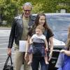 Jeff Goldblum avec sa femme Emilie Livingston et leur fils Charlie Goldblum à la journée Safe Kids Day aux studios Smashbox à Culver City, le 22 avril 2016