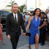 Le DJ David Guetta et sa compagne Jessica Ledon au mariage d'Isabela Rangel et David Grutman à Miami le 23 avril 2016