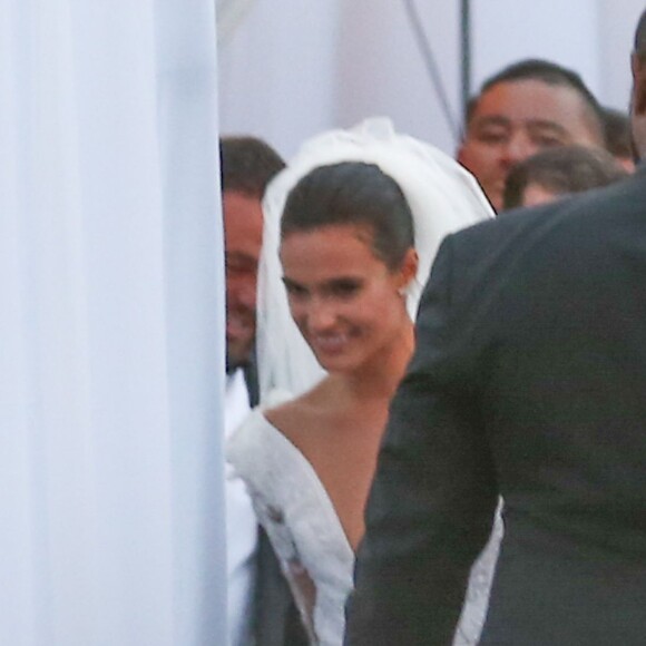 Arrivées au mariage d'Isabela Rangel et David Grutman à Miami le 23 avril 2016