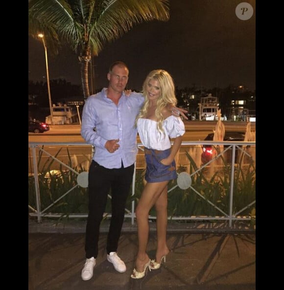 Victoria Silvstedt et son frère Daniel, à Miami. Instagram, avril 2016