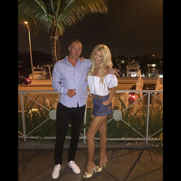 Victoria Silvstedt et son frère Daniel, à Miami. Instagram, avril 2016